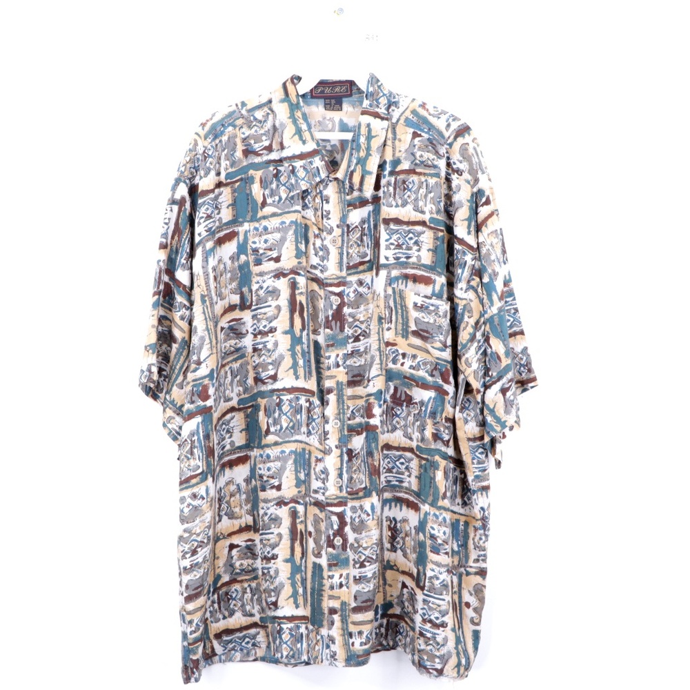 90s Streetwear Mens XL Fresh Prince Silk Shirt